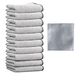 tiyiyok Pack of 10 Wire Dishcloths, Multi-Purpose Cleaning Cloths, Reusable Magic Cleaning Cloth, Kitchen Dishcloths, Washing Sponge for Wet and Dry, 20 x 20 cm