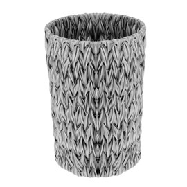 Wicker Trash Can Woven Water Hyacinth Wicker Waste Basket Small Bathroom Trash Can Decorative Boho Garbage Cans Storage Trashcan for Bedroom Bathroom Home Office Living Room