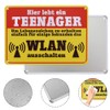 JPGhaha Door Sign Teenager Tin Sign 14 x 20 cm