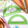 EBOOT Plastic Protractor Math Protractors 180 Degrees, 6 Inch, Pack
