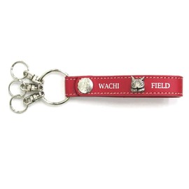 Wachifudo Dayan Cat Dayan Genuine Leather Metal Belt Key Red, red