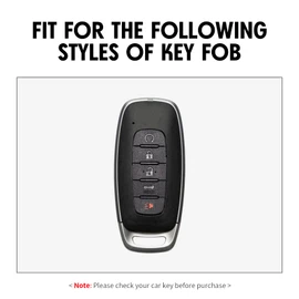 WORCAS 2 Pcs Key Fob Case Carbon Fiber Pattern Silicone Cover Compatible with Nissan Rogue Altima Maxima Muran Pathfinder Sentra Armada Titan Frontier Versa Leaf Frontie 5 Button Keyless Entry Remote