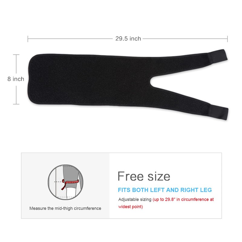 Thigh Bandage Thigh Support Thigh Bandage Compression Adjustable with Velcro