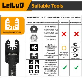LEILUO 34 Pcs Multitool Blade Kits for Wood Nails Drywall Titanium Oscillating Saw Blades Japanese Tooth Oscillating Tool Accessories with Storage Bag Compatible with DeWalt Makita Dremel and More