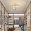 AGV LIGHTING CL002C K9 Crystal Flush Mount Ceiling Light Fixture,