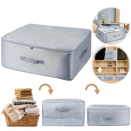 Ultra Space-saving Self-Compressing Organiser, Movable Compressing Bag, Breathable Storage Bag for Duvets, Space Saving Organiser Storage for Clothes, Compression