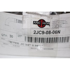 Anchor Fluid Systems 10-Pack Caterpillar / Anchor -  90°   3/8 Hose to JIC Hydraulic Hose Fittings