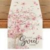 BSITSSS Sakura Leaves Spring Pink Table Runner, 33cm x183cm Spring