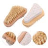Outanaya 2pcs Pumice Stone Brush with Ergonomic Handle for Foot