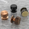 Chibery 10 Pack Champagne Bronze Kitchen Cabinet Knobs, Knurled Round