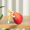 Generic Strawberry Rabbit Figurine Resin Animal Figurine Art Craft Housewarmings