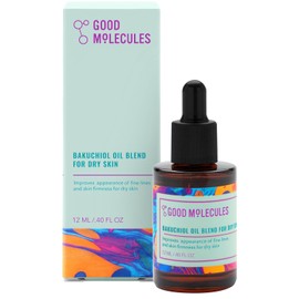 Good Molecules Bakuchiol Oil For Dry Skin 12ml  0.40oz - Moisturizing, Firming, Anti-Aging, Antioxidant Facial Oil For Wrinkles, Fine Lines - Natural 