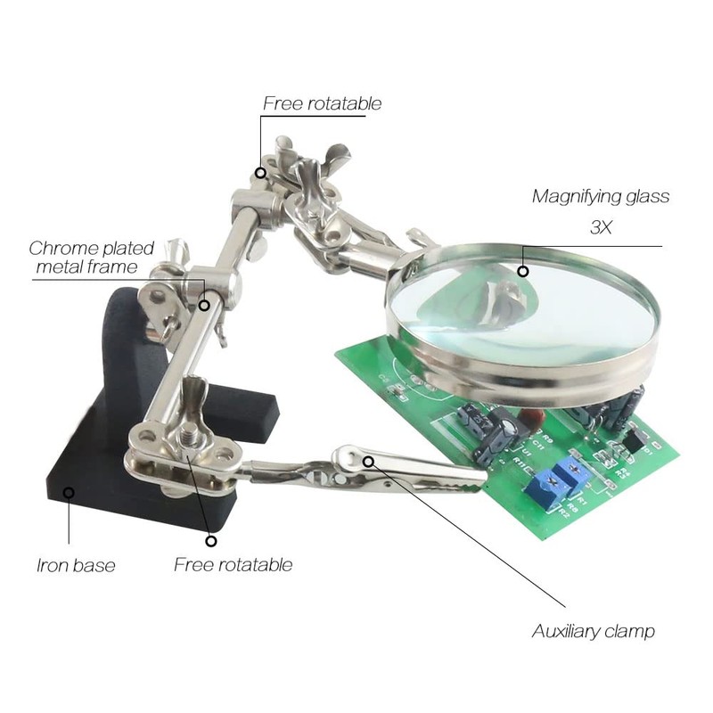 electromax | Heavy Duty Helping Hand with 3 x Zoom