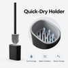 Wall Mounted Silicone Toilet Brush for Bathroom Cleaning – Flat