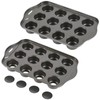 Kazozobi 2 Pack Mini Muffin Cheesecake Pan with Removable Bottom,