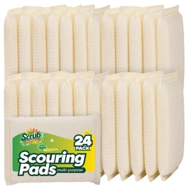 24 Pack Scrub Sponges Kitchen by SCRUBIT, Multi-Purpose Scouring Pads, Non-Scratch Cleaning Sponges for Dishes, Pots & Non-Stick Cookware - Long Lasting Dish Scrubbers for Kitchen, Bathroom & More