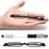 Viseng 3 pairs Slim Mini Metal Reading Glasses Compact Lightweight