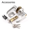 Door Latch with 3 Keys, Stainless Steel Door Lock Knob