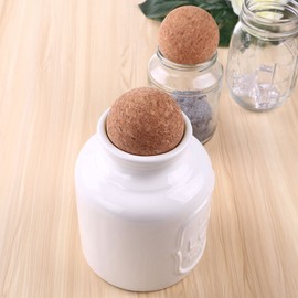 Gyorwst 4 Pieces Wine Cork Ball Stopper Wine Cork Stopper Wooden Cork Ball for Decanter Cork Replacement