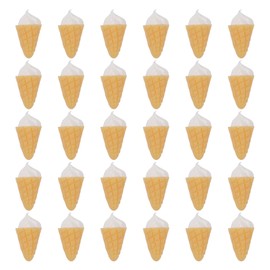 30pcs 1:12 Mini House Miniature Ice Cream Cone Simulation Portable Adorable Miniature Food Toys Decoration