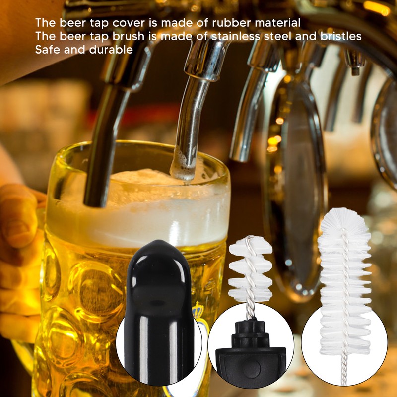 Beer Tap Cap Plug Brush Faucet Long Brushes Faucet Cap