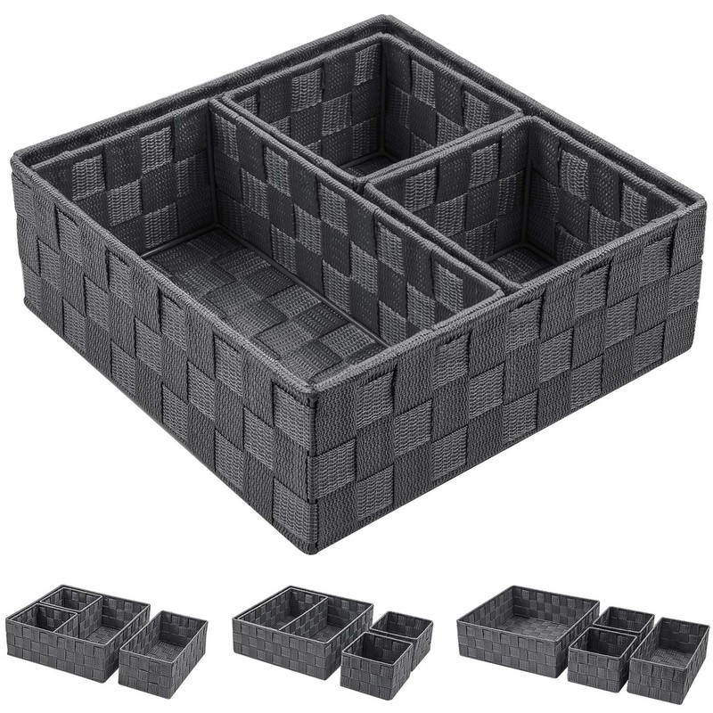 Posprica Woven Storage Baskets for Organizing, Small Baskets Cube Bin