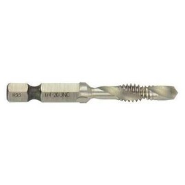 Drill/Tap/Countersink Bit, 1/4-20X2-1/4 L