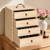 TORIBIO Essential Oils Box for 192 Bottles, Wooden Essential Oils