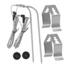 BESPORTBLE 2 Sets Grill Thermometer Stainless Steel Barbecue Thermometer Kitchen