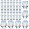 XKXKKE 48 Pcs Diamond Wine Glasses, 10 OZ Modern Stemless