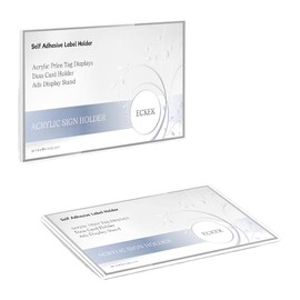 ECKEK Mini Acrylic Sign Holder Self Adhesive Price Card Displays Stand 10 Pack (60*40mm/2.36*1.57inches)