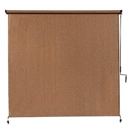 Coolaroo 460082 Outdoor Roller Shades, 10 by 8', Walnut