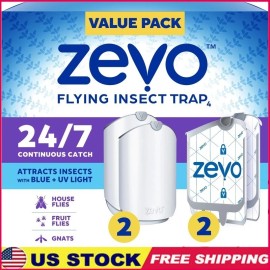 Unbranded Indoor Fly Trap 2 Devices 2 Refills Flying Insect Killer Mess Free Solution New