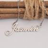 Silver Diamond Name Necklace Heart Charm Pendant Stainless Steel Mother