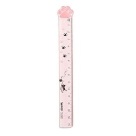 15CM Pink Cats Claw Straight Rulers, Plastic Measuring Tool Kawaii Measuring Rulers, Portable Stationery Rulers School Supplies Stationery Transparent Ruler Drafting Tools and Drafting Kits