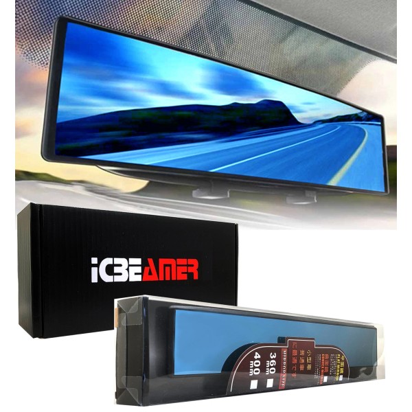 ICBEAMER 14.2 Flat Blue Tint Eliminates blind spot Interior Rearview