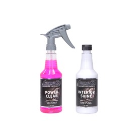 LANE'S Interior Shine & Vinyl Cleaner Kit - 16 oz - Power Clean - Interior Shine - Does not Leave Oily Residue - Prevent Cracking on Dashboards - Restore Original Color