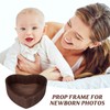 Abaodam Heart-Shaped Newborn Props - Wooden Bowl & Basket Photography