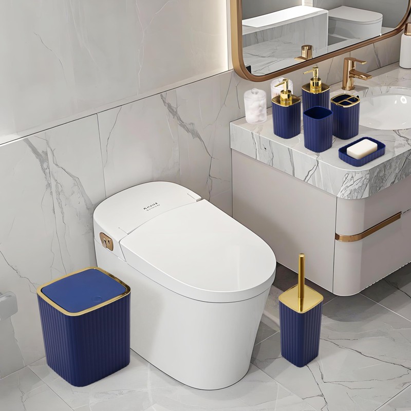 XLHOMO Bathroom Accessories Set - Gorgeous Bathroom Set, 10PC Navy