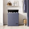 SOLEDI Large Double Laundry Hamper with Lid, Collapsible Clothes Hamper