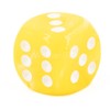 WeLoveBeads W6 Cube (16 mm) in Yellow/White Dots - Made