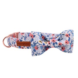 Unique Style Paws Dog Collar,Bow tie Collar, Comfortable Collars for Dogs and Cats Small Medium Large, Adjustable Bowtie Dog Collar XXS-XL