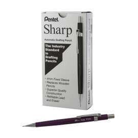 Pentel Sharp Mechanical Pencil, (0.5mm), Metallic Purple Barrel, Box of 12 (P205MV)