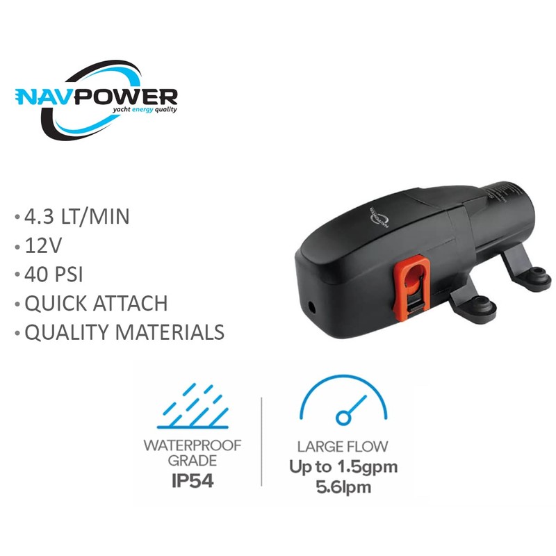 Navpower Kit Autoclave - Pompa 4,3 Litri/Minuto 12v con pressostato