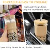 ASANMEYO 2 Pcs 24 oz Glass Cups With Bamboo Lids