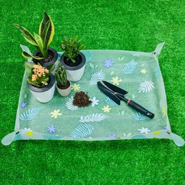 40.2" Large Repotting/Potting Soil Mat for Indoor Plants,Thicker Potting Tray for House Plants, Succulents,Cactus, Pots, Soil,Bonsai Tool,Gardening Accessories Plant Lovers Gifts(40.2" x 29.1",Clear)