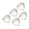 Cuenco para Cera Derretida Corazón Dorado Metal, 5 Piezas Depilación