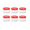 Sunpet J0050 50ml Small Plastic Food Storage Canisters, Red (Pack