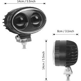 All Star Truck Parts 5.5" 10W CREE Blue Dot LED Forklift Safety Light Spot Light Warehouse Safe Warning Light Waterproof Heavy Duty, 12V-80V