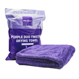 Maxshine Duo Twisted Microfiber Towel (1200GSM) - Car Drying Towel, Rinse Free, Double Sided, Large Microfiber Towels for Car Drying, Plush Car Wash Towels (1, 20" x 24") - Our Microfiber